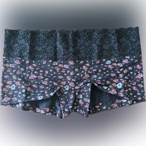Lace Trim Floral Women's Panties